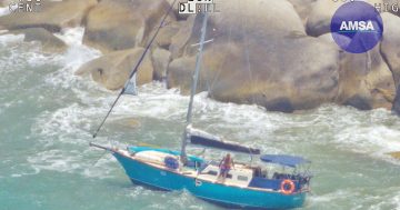 Sailor winched to safety off rocks