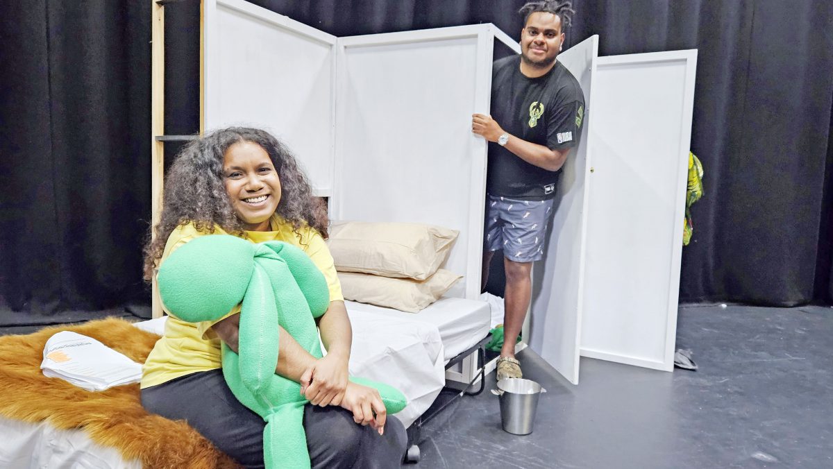 Jamaylya Ballangarry-Kearins and Maurice Sailor are travelling the Cape with JUTE Theatre's touring program. Photo Gaby Thomasz