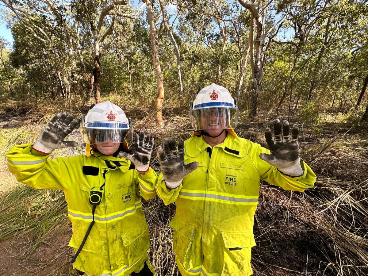 Cooktown's newest firefighters Brianna Vela and Campbell Venables attended their first callout on Saturday 3 June.