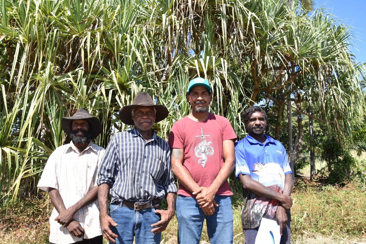 Juunjuwarra traditional owners Aaron Yoren, Vernon Yoren, Neil Jacko and Emerson Yoren are working to restore their homelands.