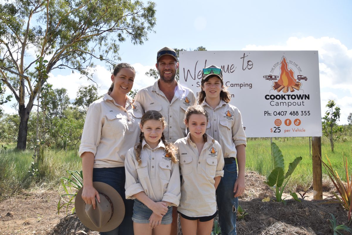 The Smith family run Cooktown Campout at their Barrett's Creek Road property.