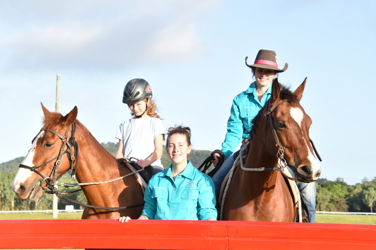 Madi Case, Sarah Frew and Ashleigh Jerome are ready for the Cooktown Horsesports this Saturday.