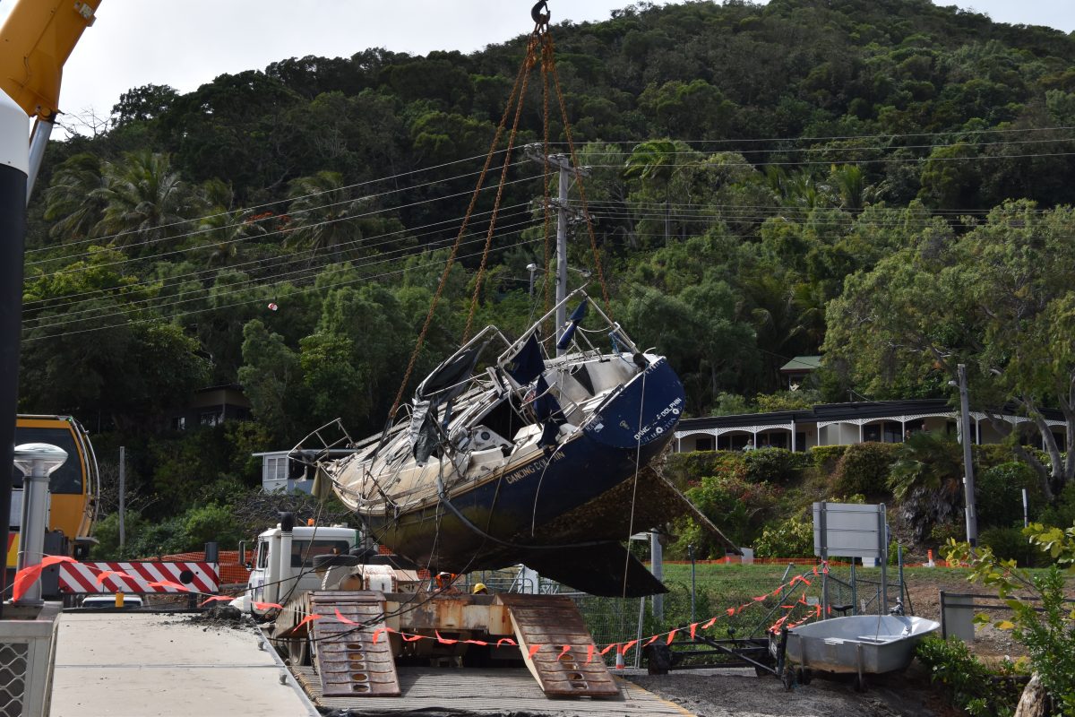 Maritime Safety Queensland removed the yacht from Cooktown's boat ramp on Friday 28 July.