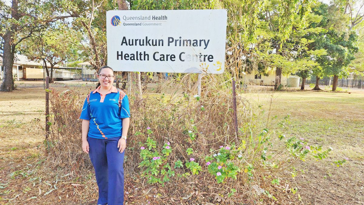 Dr Sharleen Bowes at the Aurukun Primary Health Care Centre. She works in the community on a fortnightly basis.