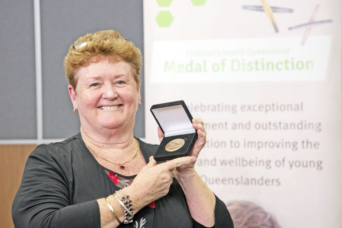 Long-time Weipa nurse Esther Rutherford has been awarded the Medal of Distinction from Children’s Health Queensland for her dedication to the job.