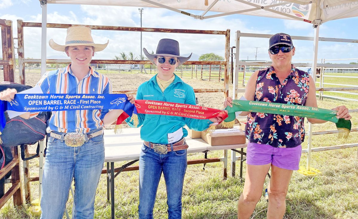 Demi D'Addona, Ashleigh Jerome and Trudy Harris took out the honours in the open barrel race.