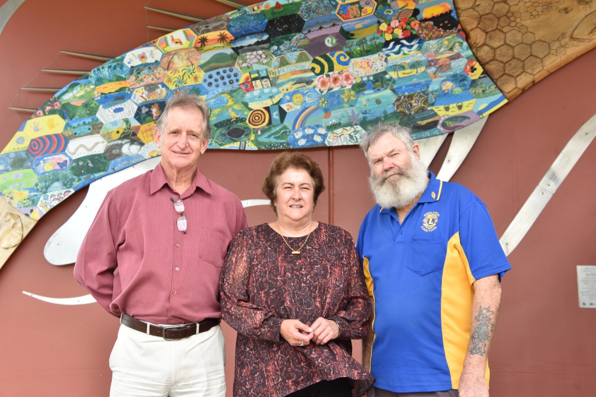 Cook Shire Mayor Peter Scott, FNQ Youth Justice regional director Tracey Harding and Endeavour Lions Club president Jim Fay at the youth crime forum in Cooktown.