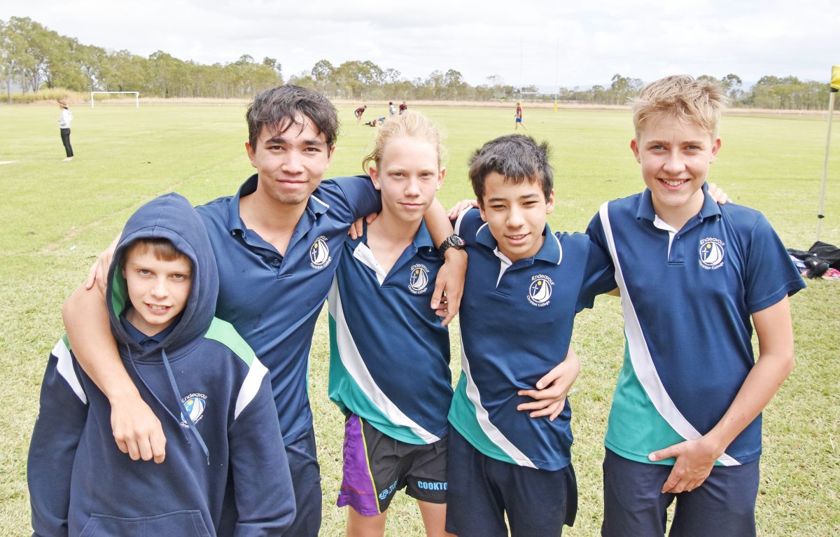 Endeavour Christian College athletes take a break in between competing.
