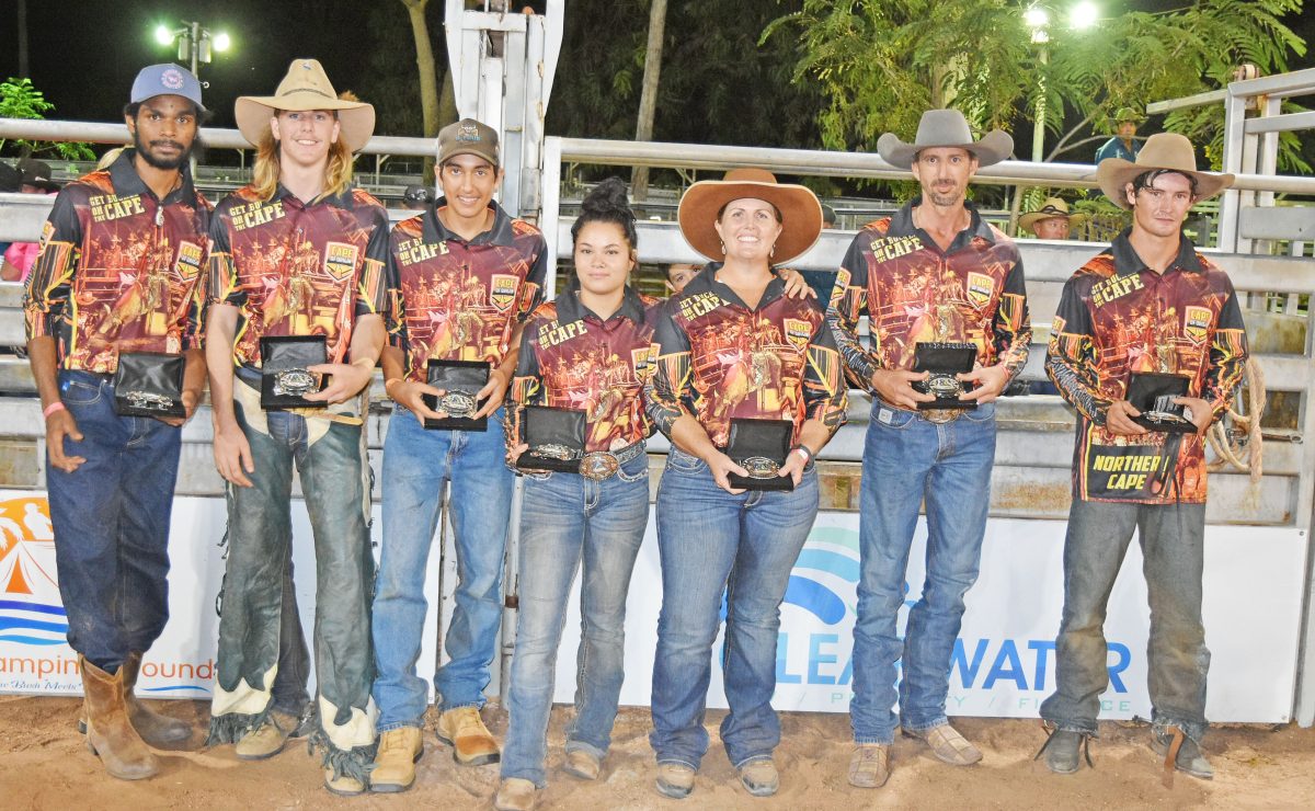 The Northern Cape team receive their winning buckles on Saturday night.