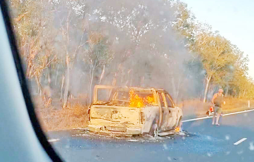 A Cooktown local captured this image as he was driving into town.