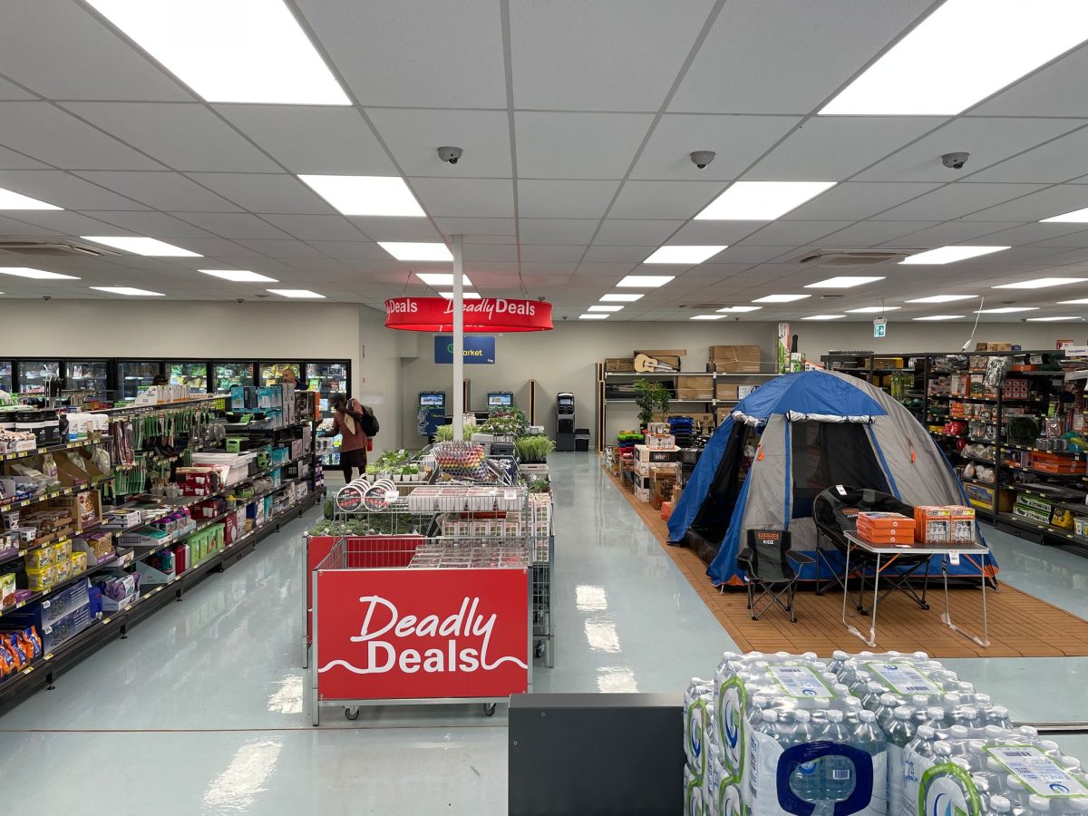 Inside store showing the Deadly Deals section.