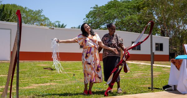 Napranum's new school cuts ribbon