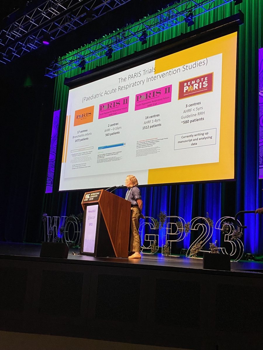Sally West presents the next phase of the research project at the WONCA conference.