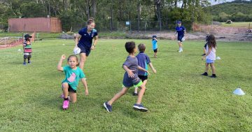 NRLW players show Cooktown league juniors skills ropes