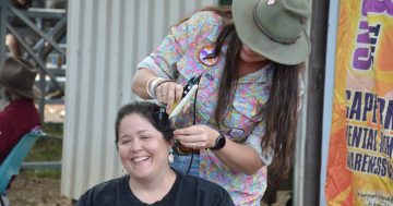 Brave Ashlee loses locks at Laura for good cause
