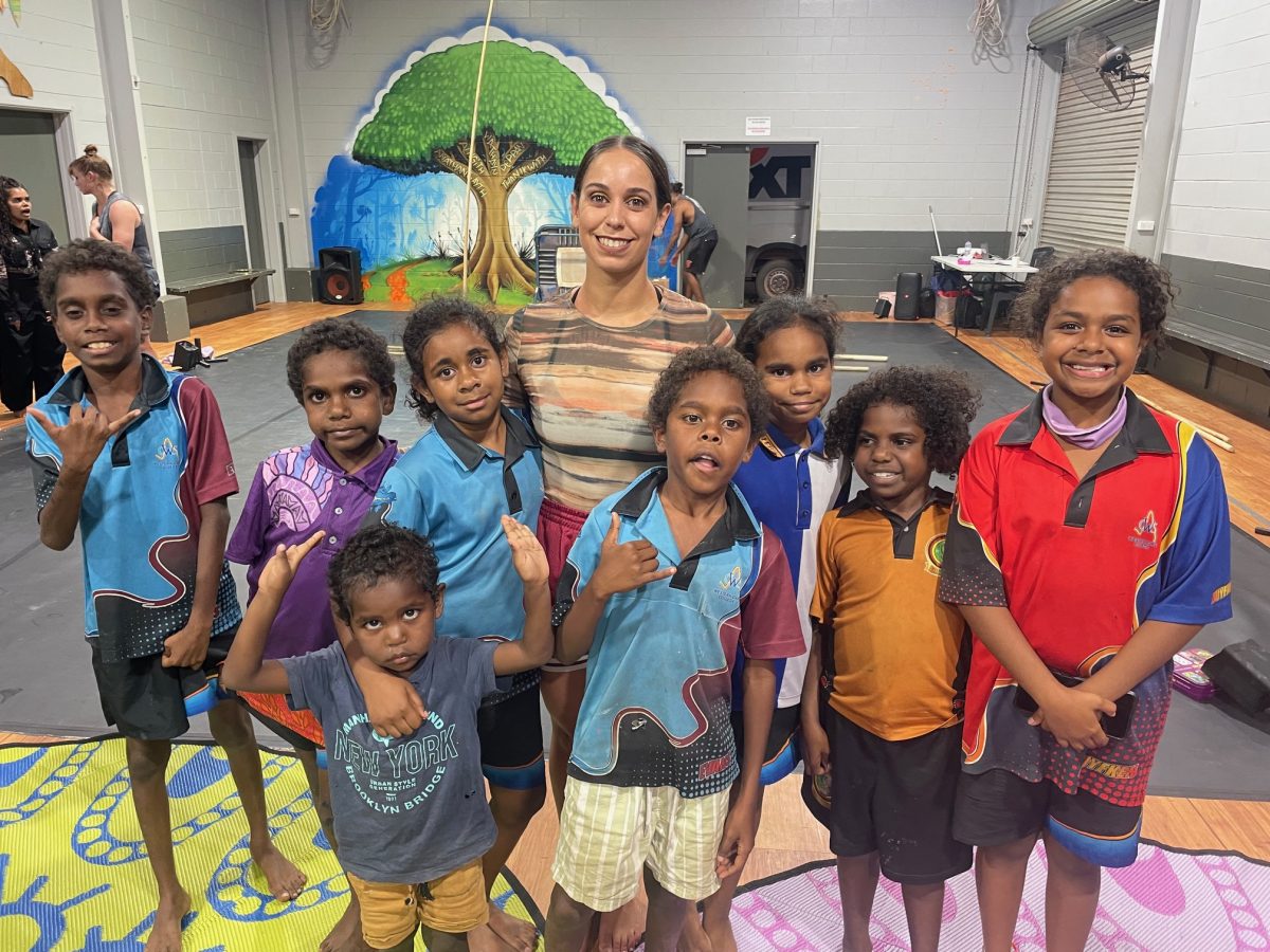 Circa Cairns performer with Napranum children