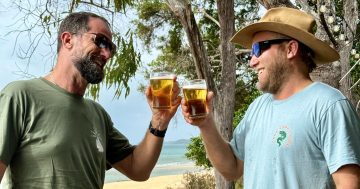 Local beer by the beach for Queensland Day at Punsand Bay