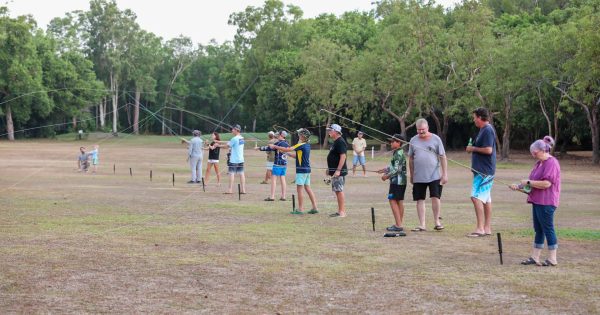 Clubs swapped for casting as Weipa learns to fly (fish)