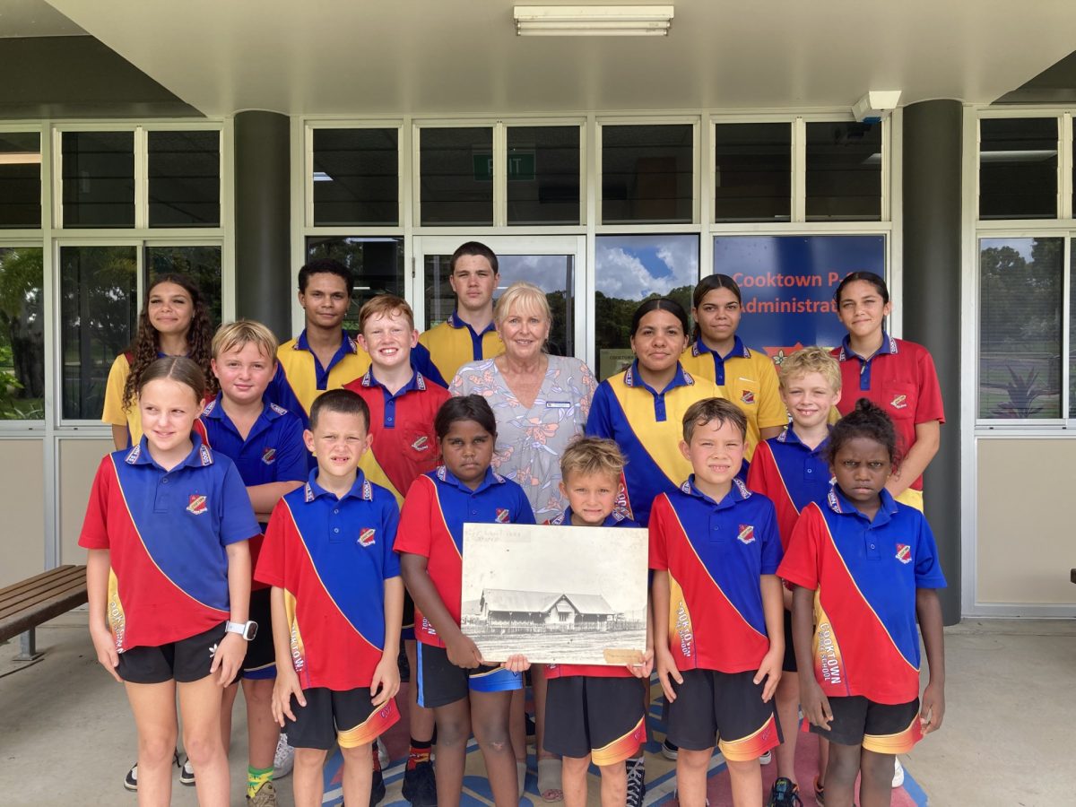 Cooktown State School principal and students