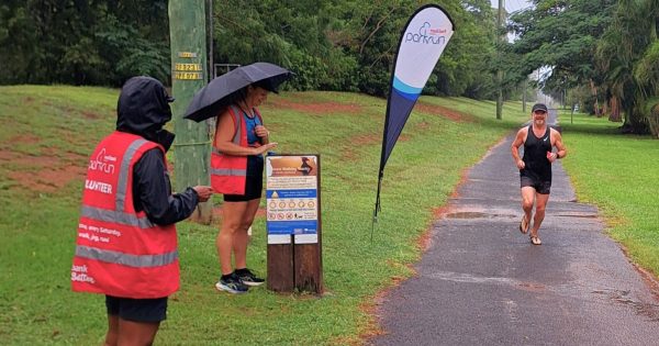 Weipa turns on egg-stremely wet Easter edition of parkrun