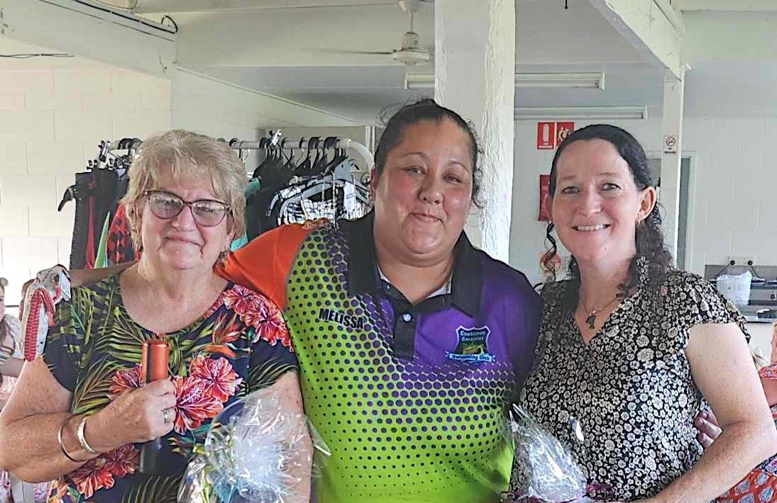 Event organiser Sylvia Simpson, Cooktown kindy committee president Melissa Gunton and kindy director Nardia Whitman