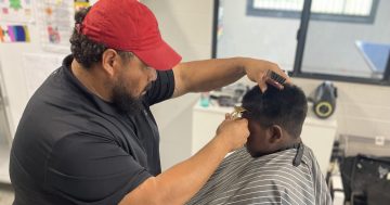 Barber gifts Napranum youth sharp new looks