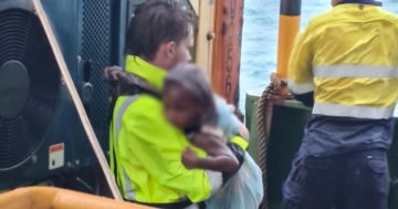 Sea Swift crew rescues group of 16 stranded on remote Torres Strait beach