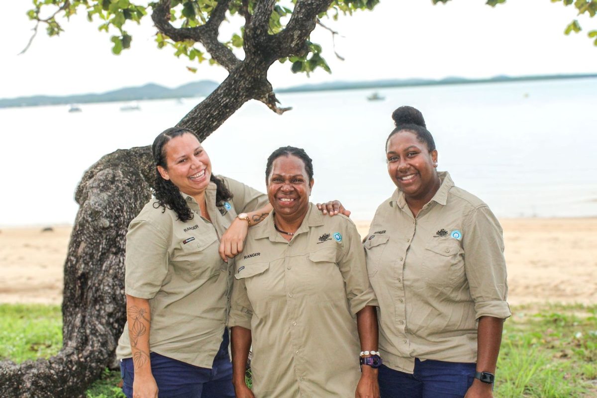 Alice Manas, Ethel Anau and Tanya Anau from TSRA’s ranger program
