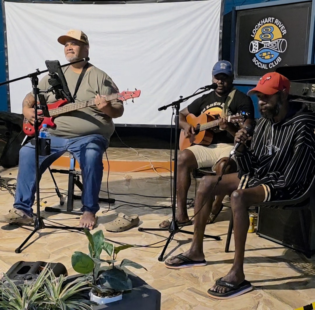 Big Pups and Lockhart River locals perform together