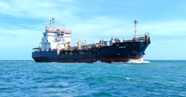 More than 405,000 cubic metres of sediment dredged from Weipa port