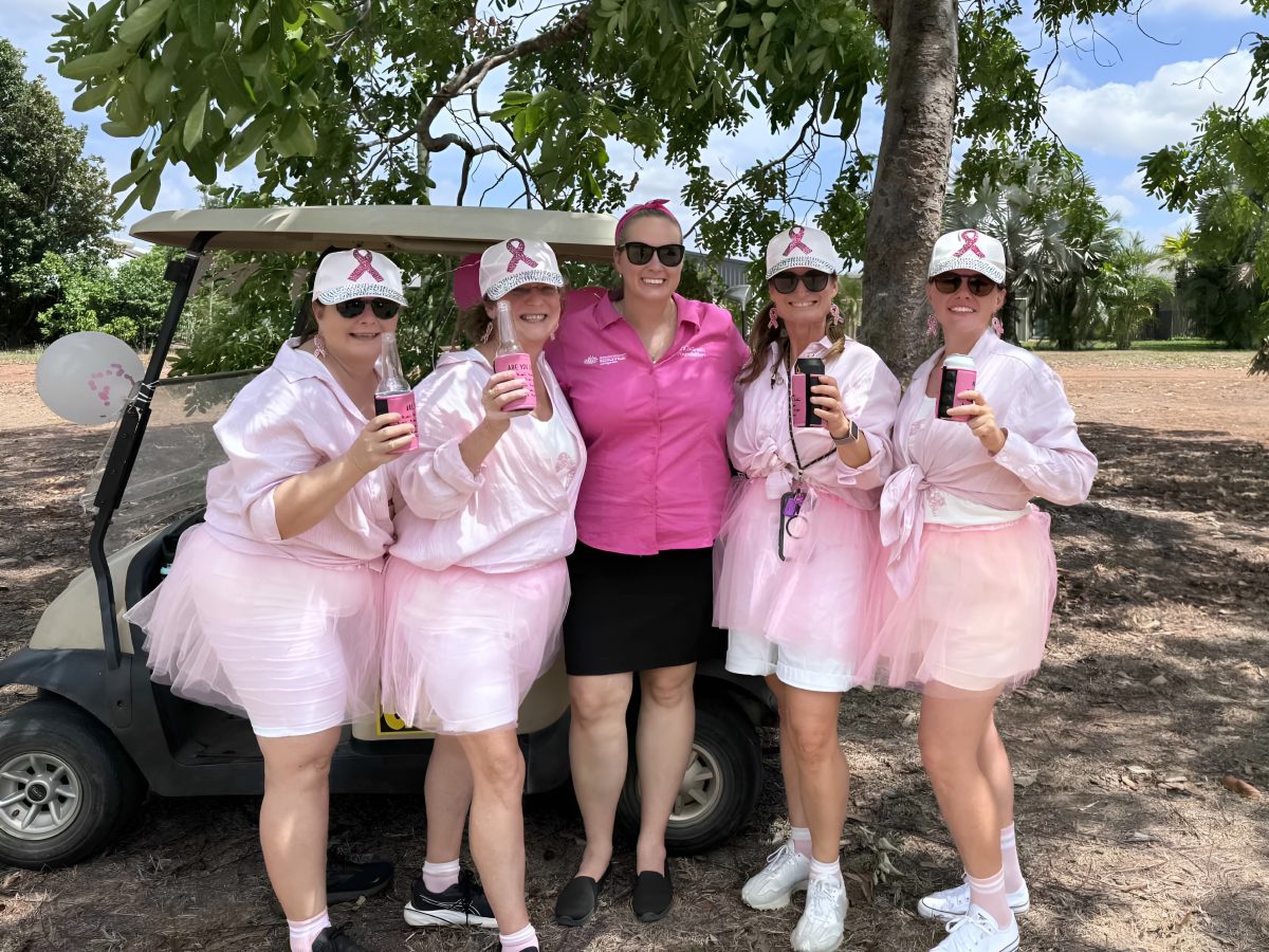 Pink Ribbon Charity Golf Day organisers and Jane McGrath nurse Vicki Rutten