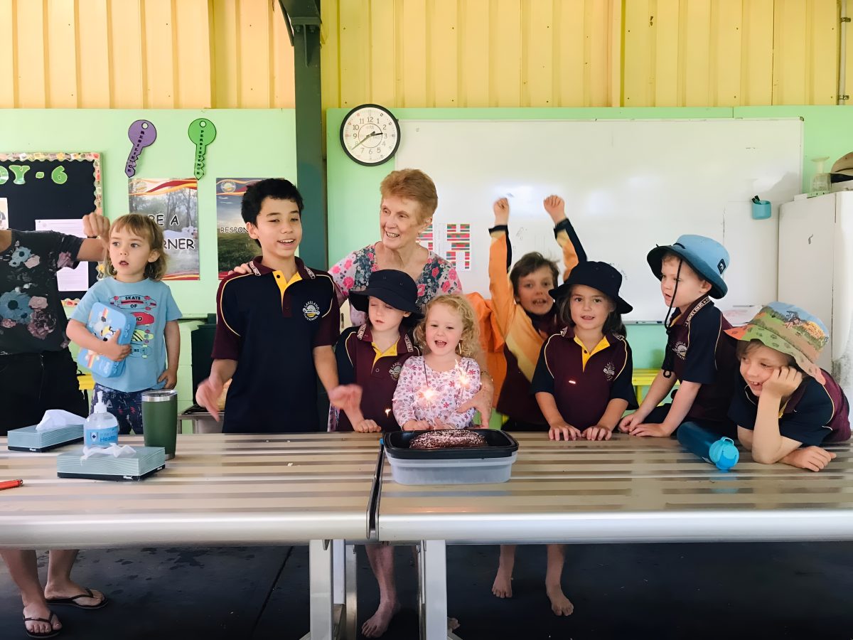 Ruth Ernst and Lakeland State School students
