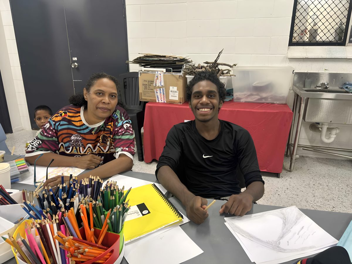 Aunty Marsha Hall and Troy Hudson