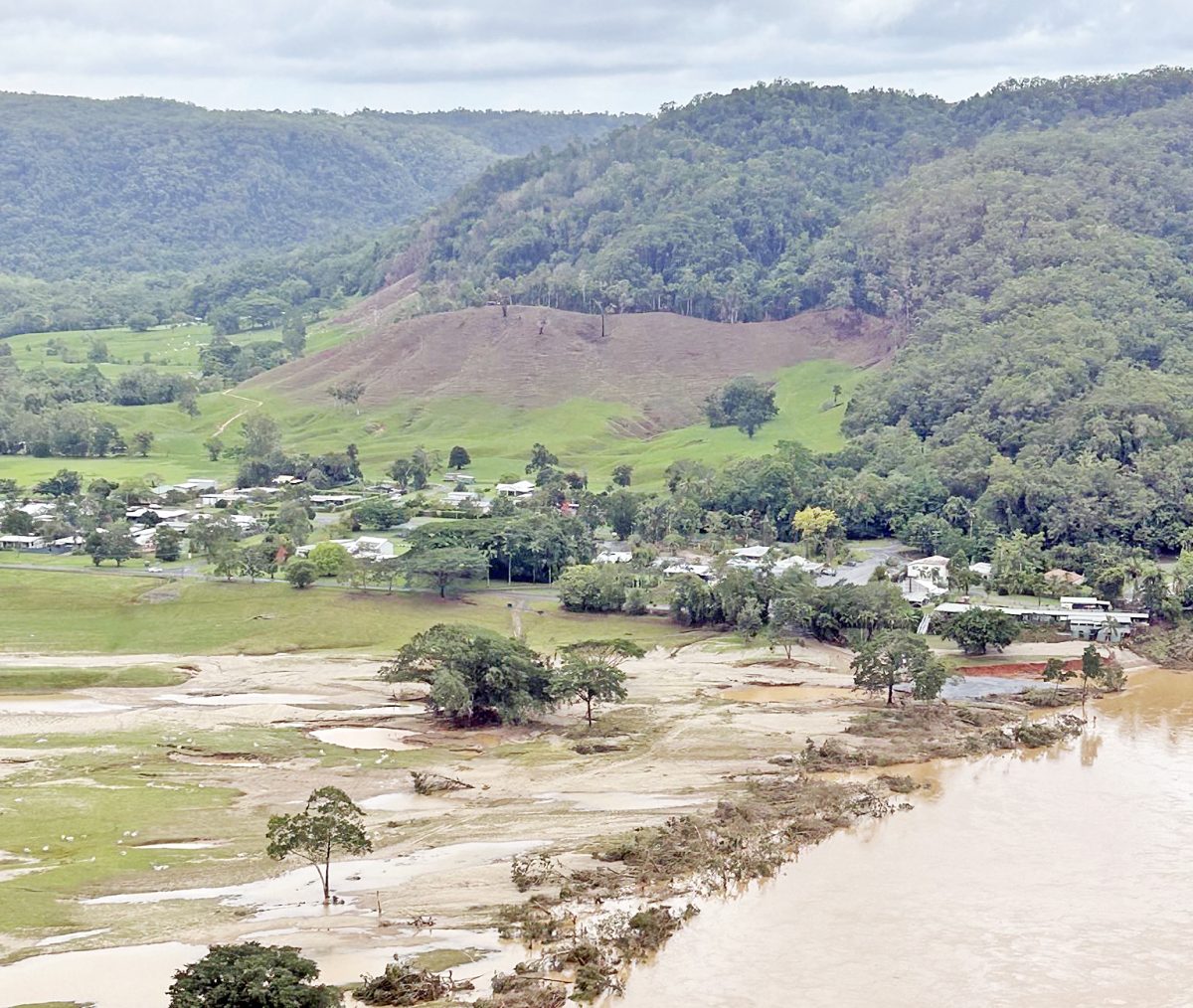 Flooded access roads into Wujal Wujal.