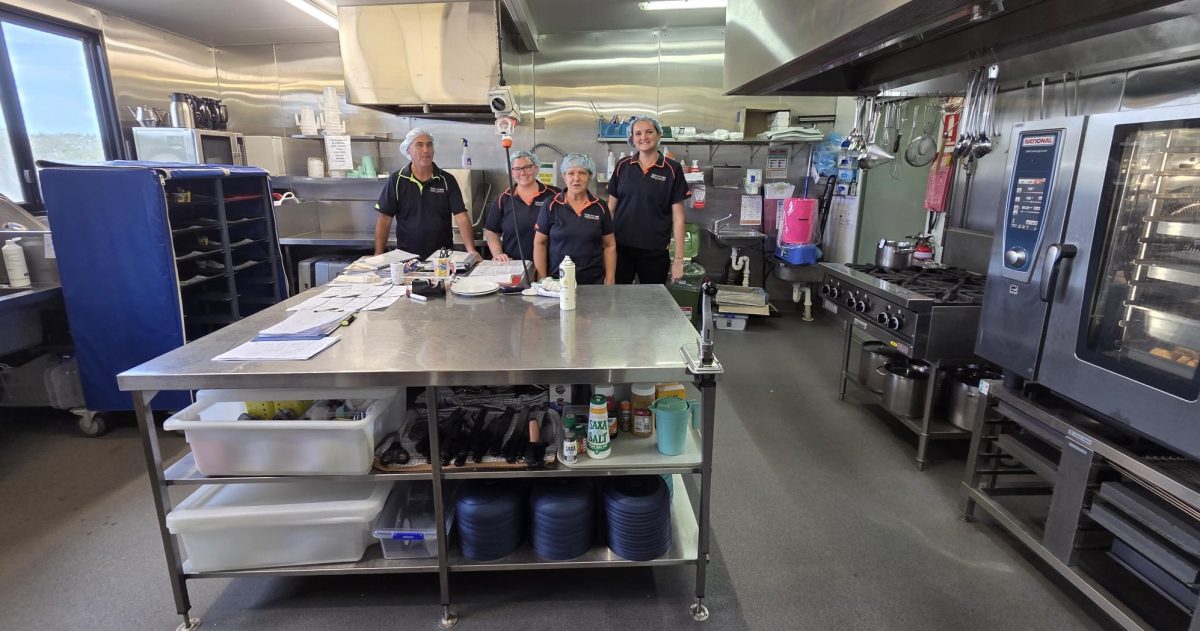 Cooktown Multipurpose Health Service kitchen staff – Jason Heke, Melanka Ackland, Alice Seagren and Lilly Rhodes.