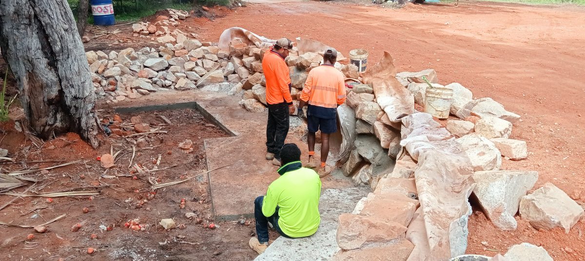 Mapoon drainage work.