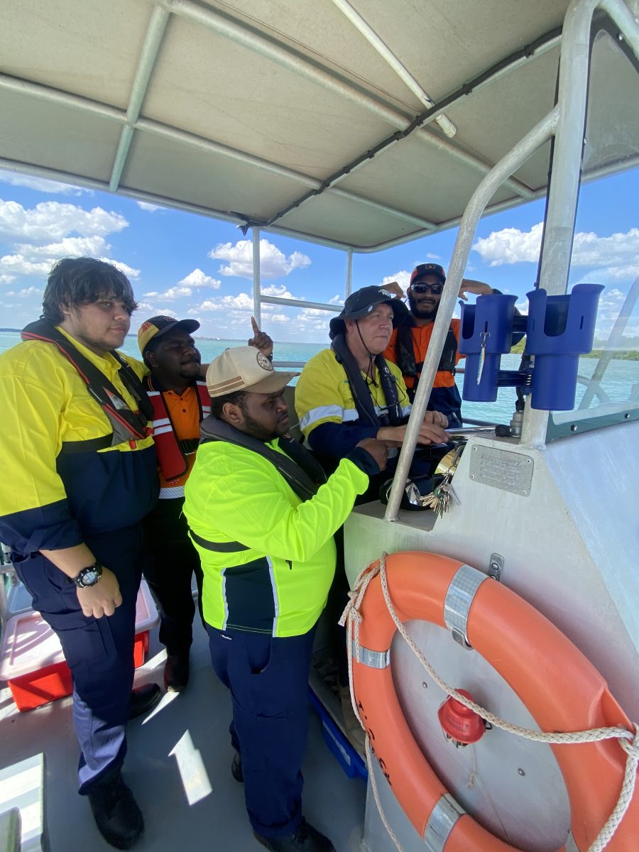 NQBP visitor participants on a boat.