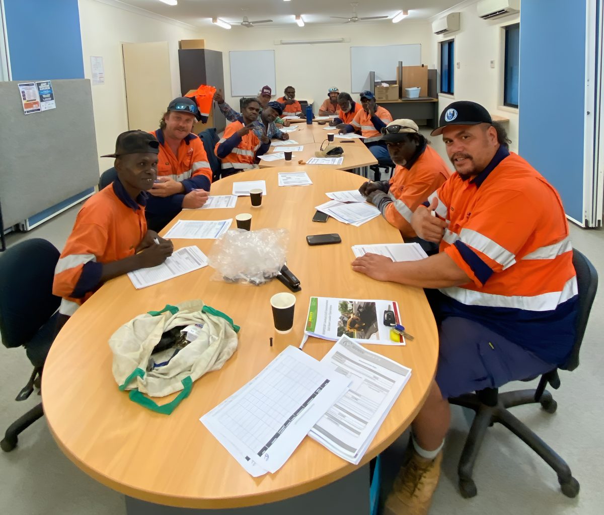 Aurukun Shire Council staff.