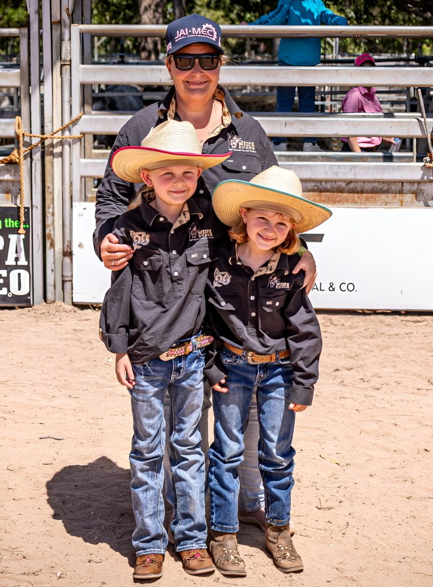 Yasmin Braes with daughters Zoey and Evie Kalsbeek